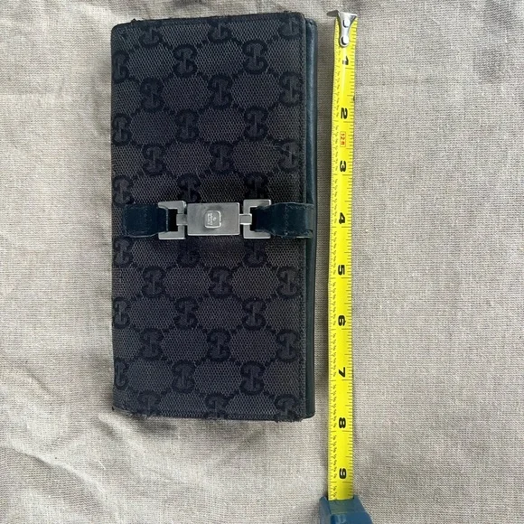 Gucci rare Jackie Piston Lock Long Wallet - Picture 3 of 16